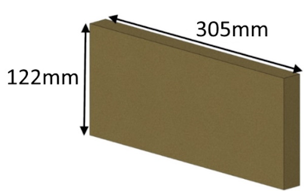 Vermiculite rear brick for multifuel MK1 Hawk 3 and Hawk 3D stoves